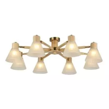 Люстра Arte Lamp Meleph, E27, 60 Вт, металл, дерево, белый