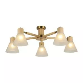 Люстра Arte Lamp Meleph, E27, 60 Вт, металл крашеный, дерево, белый