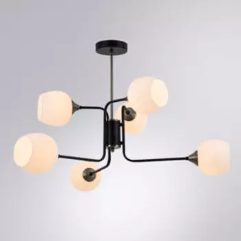 Люстра Arte Lamp Skat, Е27, 40 Вт, металл/стекло, черный