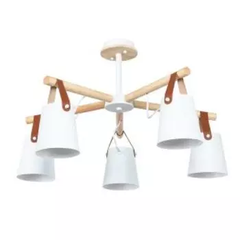 Люстра Arte Lamp Thomas, E27, 60 Вт, металл, дерево, белый