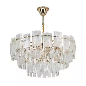 Люстра Бриз, Е27, 60 Вт, золото, хрусталь