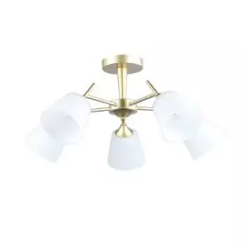 Люстра Дэла 23, Е27, 60 Вт, 62 см, металл, стекло, золото