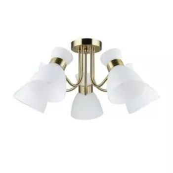 Люстра Дэла 24, Е27, 60 Вт, 60 см, металл, стекло, бронза