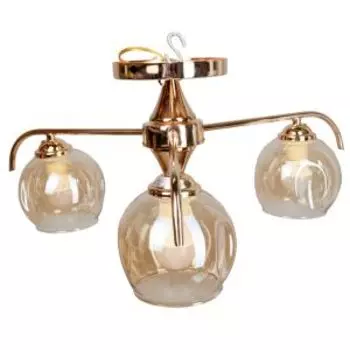 Люстра, Е27, 40 Вт, металл, стекло