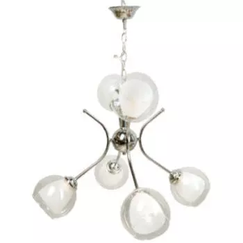 Люстра, Е27, 40 Вт, металл, стекло