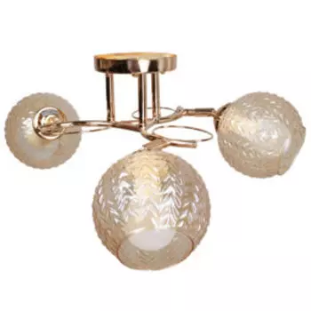 Люстра, Е27, 40 Вт, металл, стекло