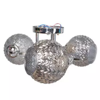 Люстра, Е27, 40 Вт, металл, стекло