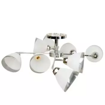 Люстра, Е27, 40Вт, металл, стекло