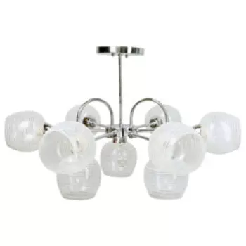 Люстра, Е27, 40Вт, металл, стекло