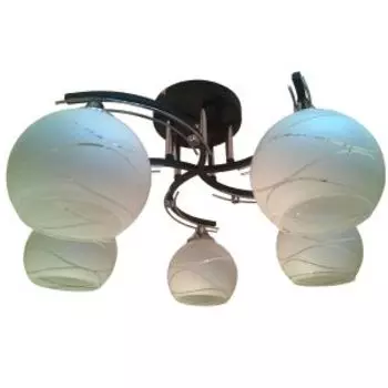 Люстра, Е27, 60Вт, 230В, хром, венге