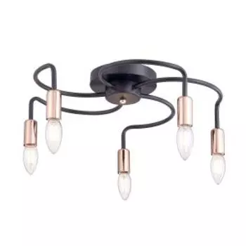 Люстра Freya Matis, Е14, 40 Вт, черный с золотом