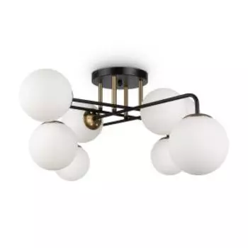 Люстра Freya Navel, E14, 40 Вт, черный и латунь