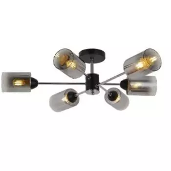 Люстра Freya Omni, E27, 60 Вт, черный и хром