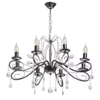 Люстра Лада, Е14, 60 Вт, черный, хрусталь