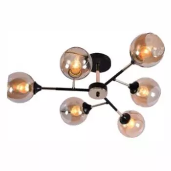 Люстра МО, Е27, 60 Вт, 230В, черный, золото