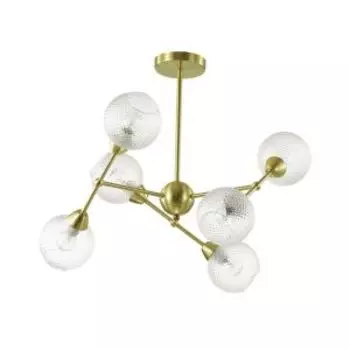 Люстра на штанге Everly, Е14, 40 Вт, золотой