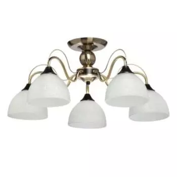 Люстра Олимп, Е27, 60Вт, металл, стекло