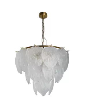 Люстра Патриция, E14, 60 Вт, хрусталь, листья