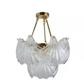 Люстра Патриция, E14, 60 Вт, хрусталь, ракушки