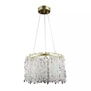 Люстра подвесная Лайма, G9, 6 Вт, LED, 46 см, металл, хрусталь, золото