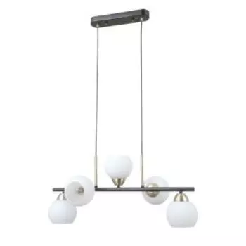 Люстра подвесная Оливия, Е14, 40 Вт, 62х120х29 см, металл, стекло, бронза