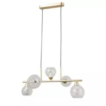 Люстра подвесная Оливия, Е14, 40 Вт, 63х120х30 см, металл, стекло, бронза