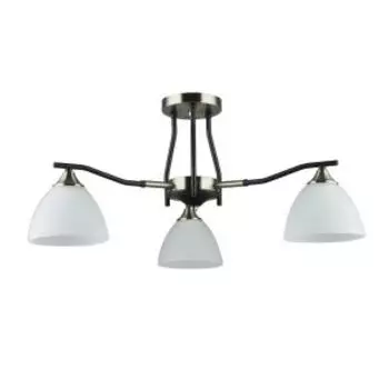 Люстра потолочная Альфа 28, Е27, 60 Вт, 67 см, металл, стекло, черный