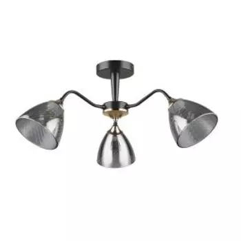 Люстра потолочная Альфа 29, Е27, 60 Вт, 65 см, металл, стекло, черный