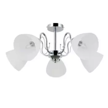 Люстра потолочная Блеск, Е14, 40 Вт, 60х26х60 см, металл, стекло, хром