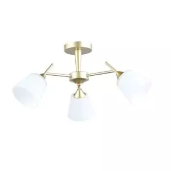 Люстра потолочная Дэла 23, Е27, 60 Вт, 62 см, золото, металл, стекло