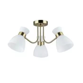 Люстра потолочная Дэла 24, Е27, 60 Вт, 60 см, бронза, металл, стекло