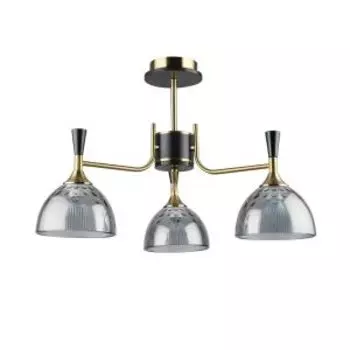 Люстра потолочная Дэла 25, Е27, 60 Вт, 60 см, бронза, металл, стекло