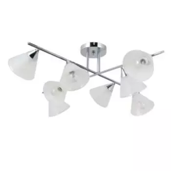 Люстра потолочная Торес, Е14, 40 Вт, металл, стекло, 73х26х73 см, хром