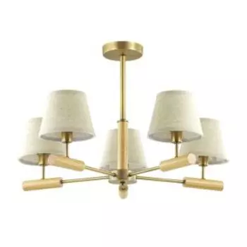 люстра ROBIN 5*Е14*40Вт античная бронза, дерево