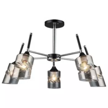 Люстра СИМВОЛ СВЕТА, Е27, 60Вт, черный, хром