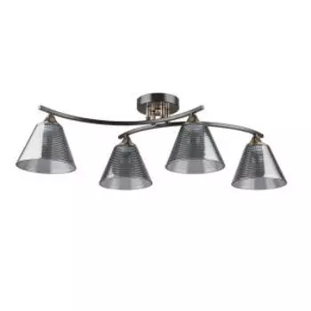 Люстра Тетро 36, Е27, 60 Вт, 74х36 см, металл, стекло, коричневый