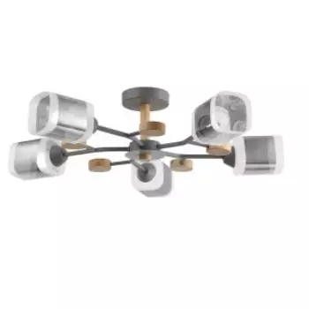 Люстра Тетро, E27, 60 Вт, серый