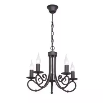 Люстра Vitaluce V3407/5, E14, 40 Вт, свечи, черный