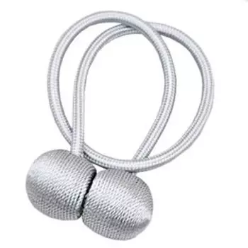 Магнитный подхват для штор, 46х3 см, серебристый