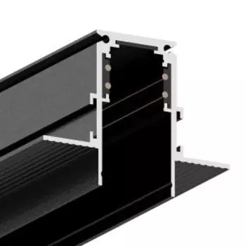 Магнитный шинопровод встраиваемый Arte Lamp Linea-accessorie A470206, 48 В, 200 см, алюминий, черный