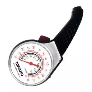 Манометр шинный Топавто, пластиковый корпус, до 5 атм