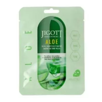 Маска для лица Jigott с экстрактом алое, 27 мл