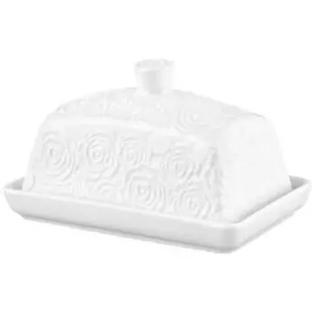 Масленка Elan Gallery Розы, 13.5х9х8 см, фарфор