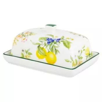 Масленка Лимоны, 13.5х9х6.5 см, фарфор