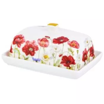 Масленка Маки, 13.5х9х6.5 см, фарфор