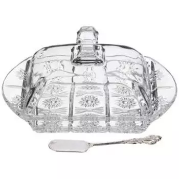 Масленка Muza Crystal, 17.5х10.5х9 см, стекло