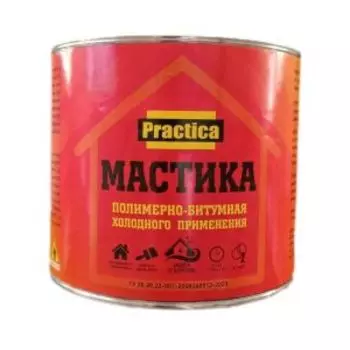 Мастика полимерно-битумная Практика, 1.8 кг
