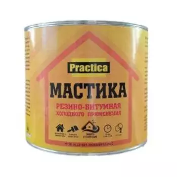 Мастика резино-битумная Практика, 1.8 кг