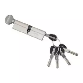 Механизм цилиндровый перфорированный, ключ-ключ, 110мм, матовый никель