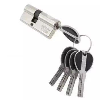 Механизм цилиндровый перфорированный, ключ-ключ, 30мм, матовый никель